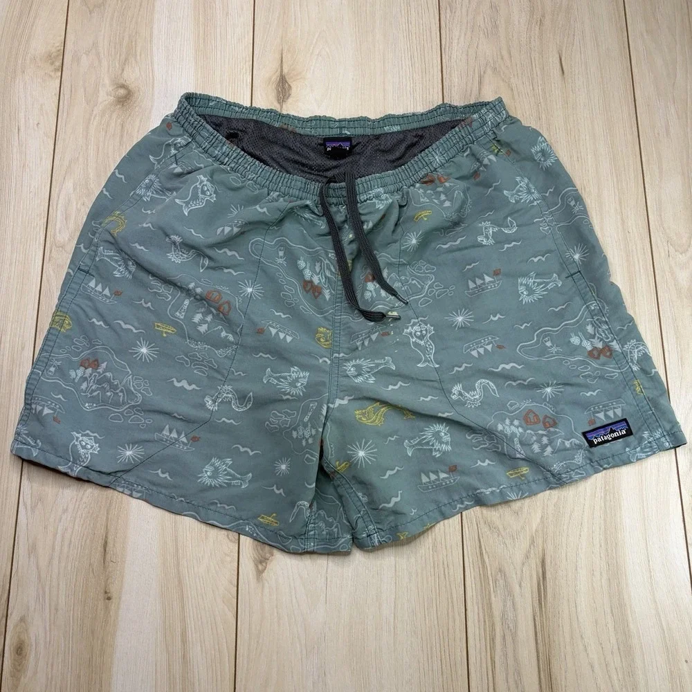 Patagonia Men's Sea Monster Shorts Size Medium Drawstrings Pocket